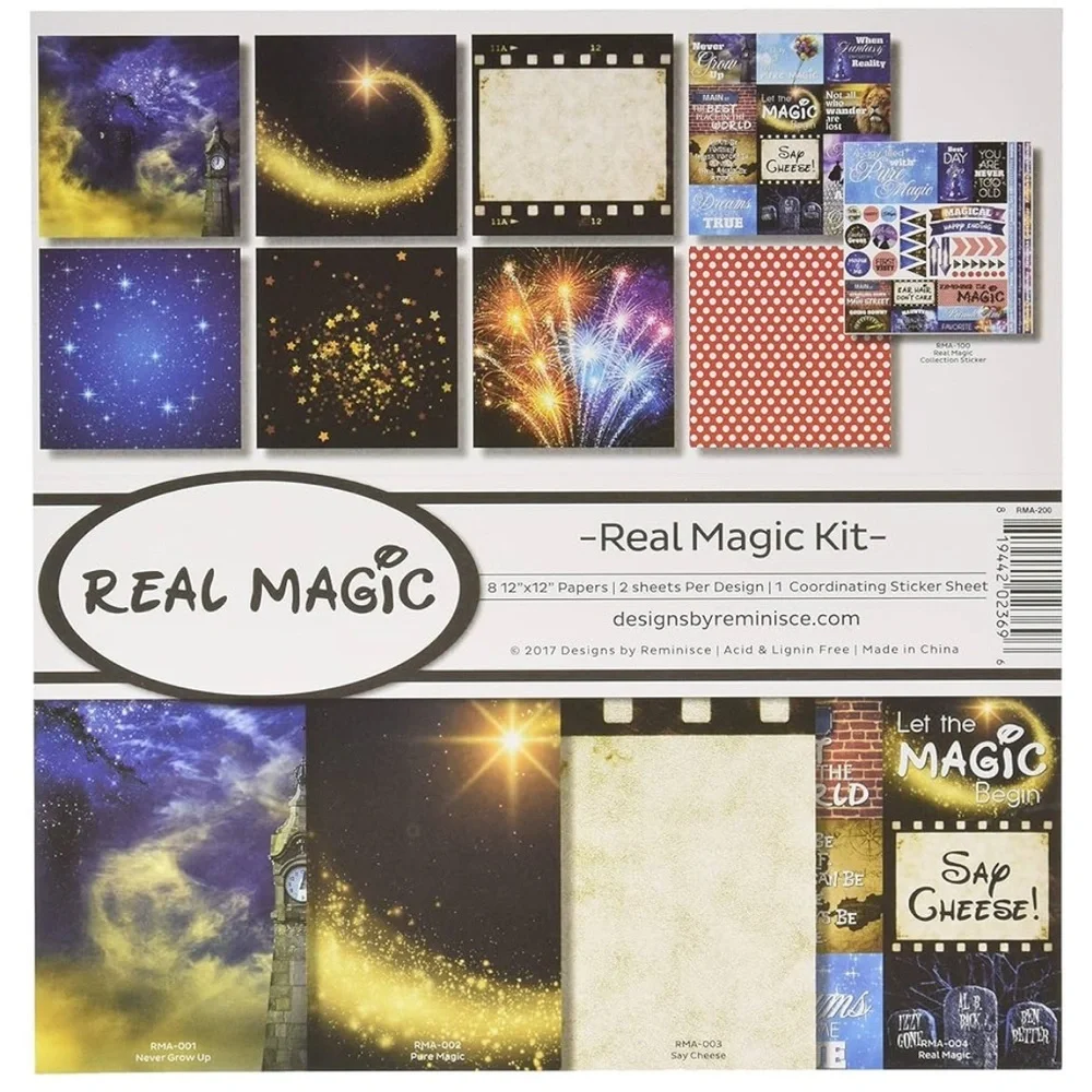 Reminisce Real Magic Scrapbook Collection Kit, Multicolor Palette